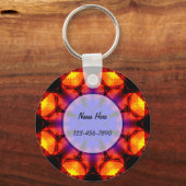 燃える花の曼荼羅 キーホルダー (正面)