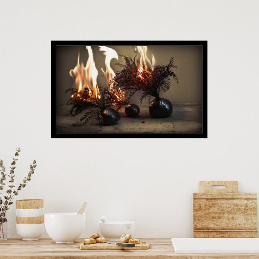 燃える花 ポスター (キッチン)