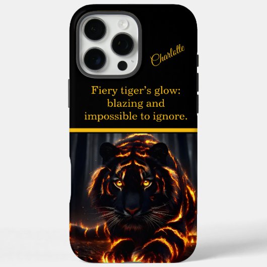 燃える虎が夜を徘徊する Case-Mate iPhoneケース (裏面)