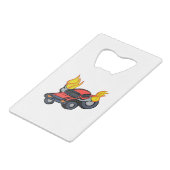 燃える車 クレジットカード栓抜き (裏面アングル)