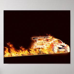 燃える車 ポスター