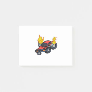 燃える車 ポストイット