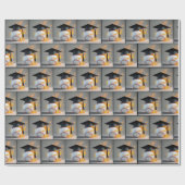 燃える野球の卒業キャップ ラッピングペーパー (フラット)