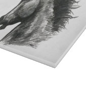 燃える野生の馬 カッティングボード (角)