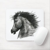 燃える野生の馬 マウスパッド (マウス)