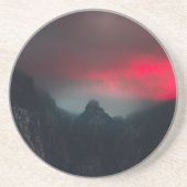 燃える雲、霧、山 コースター (正面)