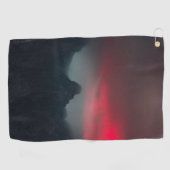 燃える雲、霧、山 ゴルフタオル (横)