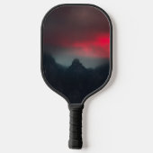 燃える雲、霧、山 ピックルボールラケット (裏面)