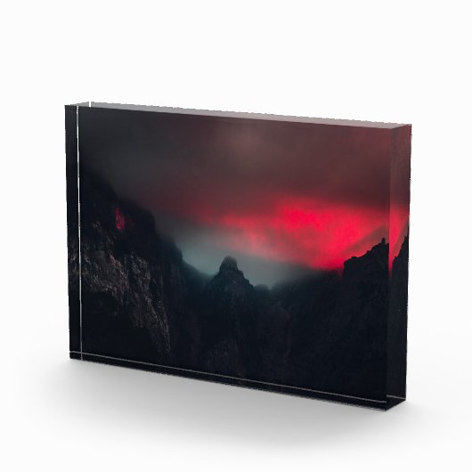燃える雲、霧、山 フォトブロック (右)