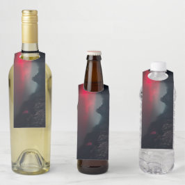 燃える雲、霧、山 ボトルネックタグ