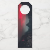 燃える雲、霧、山 ボトルネックタグ (裏面)