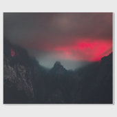 燃える雲、霧、山 ラッピングペーパー (フラット)