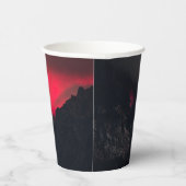 燃える雲、霧、山 紙コップ (右)