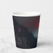 燃える雲、霧、山 紙コップ (正面)