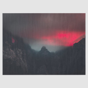 燃える雲、霧、山 薄葉紙
