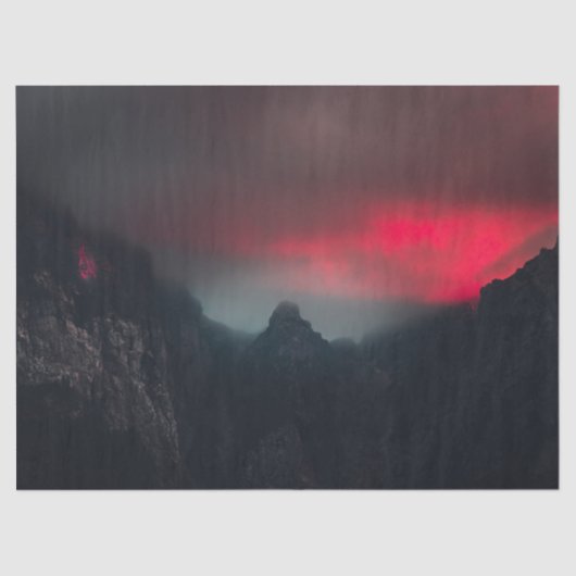 燃える雲、霧、山 薄葉紙 (正面)