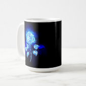 燃える青いバラ コーヒーマグカップ (正面左)