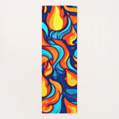  燃える青の抽象 ヨガマット (裏面)