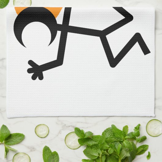 燃える頭 キッチンタオル (折り畳み)