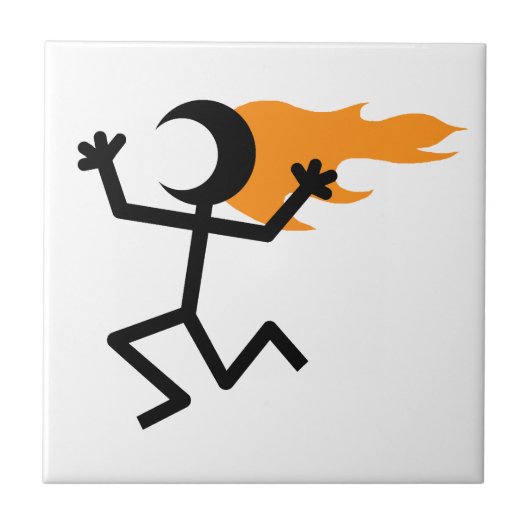 燃える頭 タイル (正面)