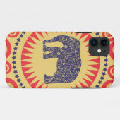 燃えるStellaRootのダマスク織象のVinatgeのプレッピー Case-Mate iPhoneケース (裏面(横))