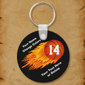 燃えカッコいいるバパーソナライズされたスケットキーホルダー キーホルダー