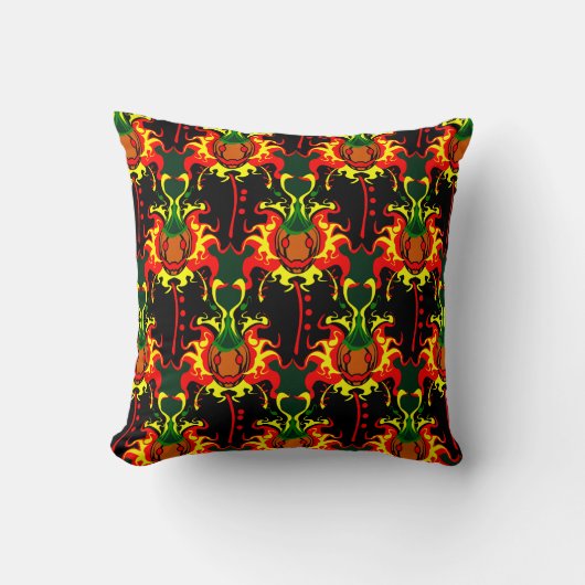 燃えカボチャのヘッドボックス連動パターン クッション (正面)