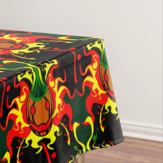 燃えカボチャのヘッドボックス連動パターン テーブルクロス
