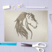 燃え上がった白金馬頭 薄葉紙 (クラフト)