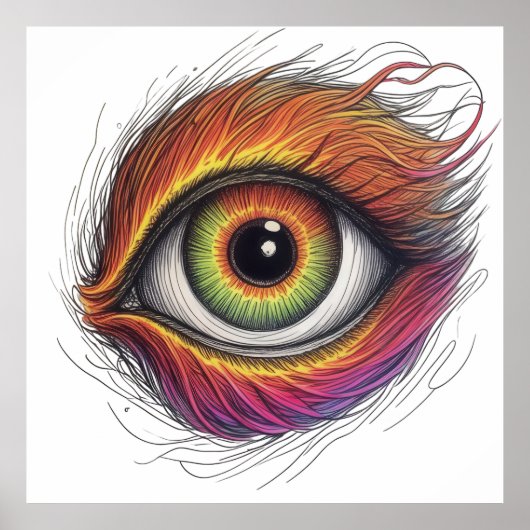 燃え上がった目 ポスター (正面)