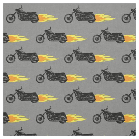 燃え上がる男性バイクバイクもしくは自転車に乗る人 ファブリック (見本)