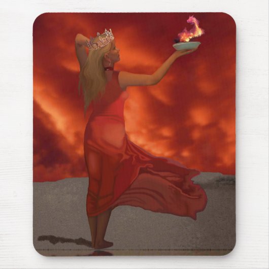 燃え上がる マウスパッド (正面)