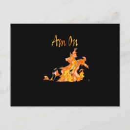 燃え実在ている ポストカード