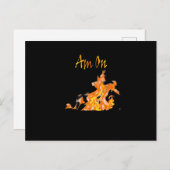 燃え実在ている ポストカード (正面/裏面)