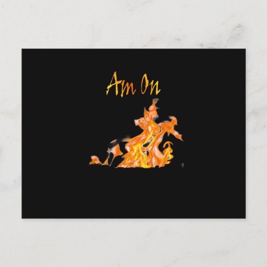 燃え実在ている ポストカード (正面)