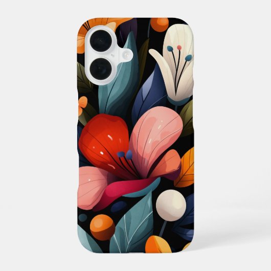 燃え尽きた花弁の嵐 iPhone 16ケース (裏面)