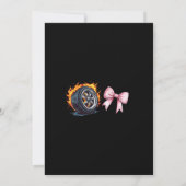 燃え尽きるかリボンか？男の子か女の子か？性別発表パーティー 招待状 (裏面)