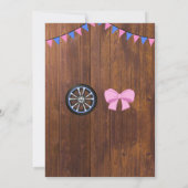 燃え尽きるか、お辞儀するか 性別発表の招待状 招待状 (裏面)