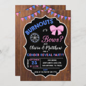 燃え尽きるか、お辞儀するか 性別発表の招待状 招待状 (正面/裏面)