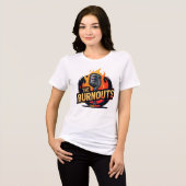 「燃え尽きる人」 トライブレンドTシャツ (正面全面)