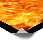 燃え火スカル ポスター (角)