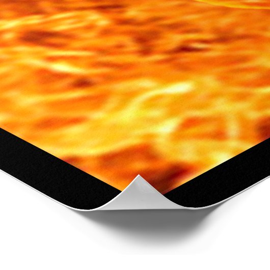 燃え火スカル ポスター (角)