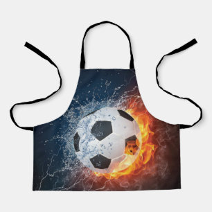 燃え盛りサッカー/サッカーボール装飾用クッション エプロン