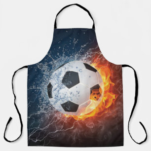 燃え盛りサッカー/サッカーボール装飾用クッション エプロン