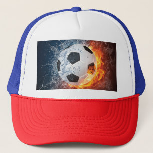 燃え盛りサッカー/サッカーボール装飾用クッション キャップ