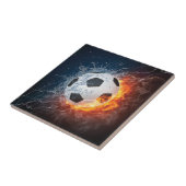 燃え盛りサッカー/サッカーボール装飾用クッション タイル (側面)