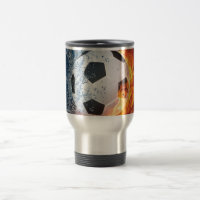 燃え盛りサッカー/サッカーボール装飾用クッション