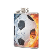 燃え盛りサッカー/サッカーボール装飾用クッション フラスク (左)