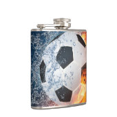 燃え盛りサッカー/サッカーボール装飾用クッション フラスク (右)