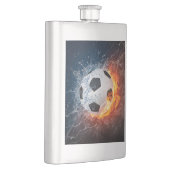 燃え盛りサッカー/サッカーボール装飾用クッション フラスク (右)